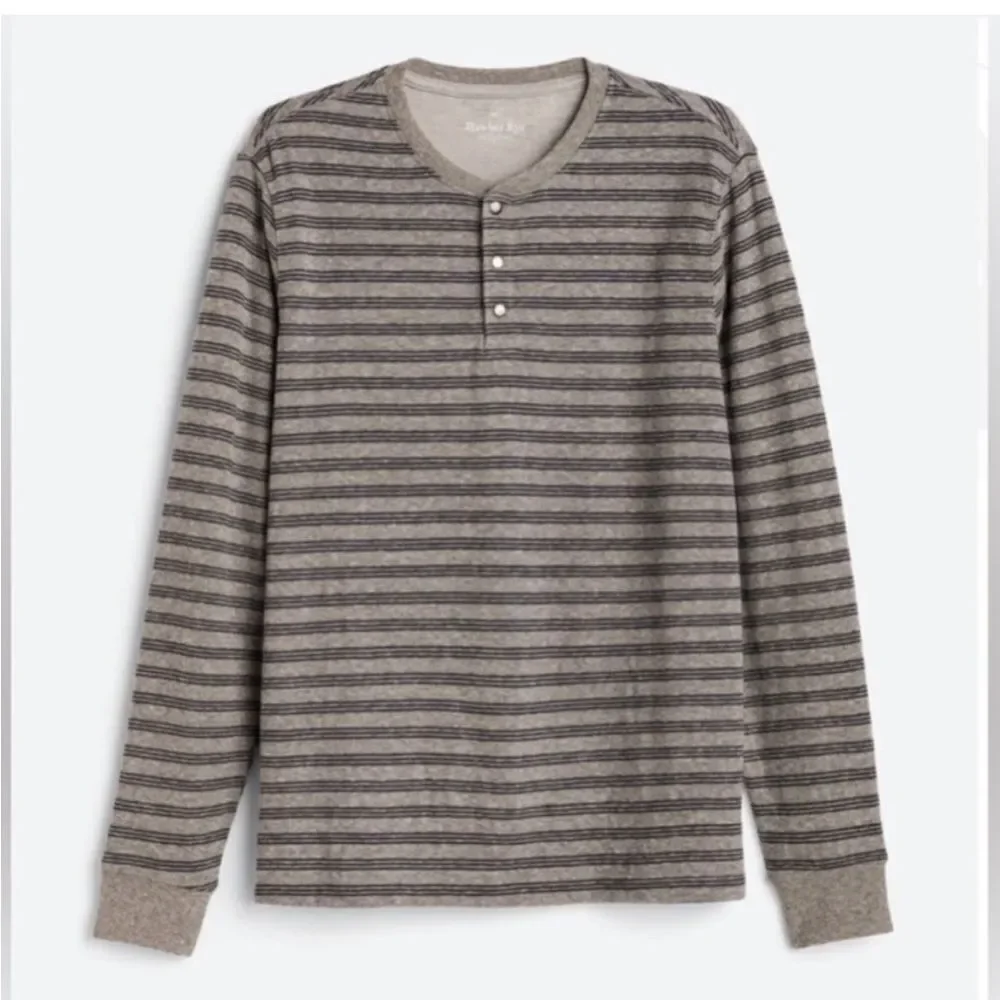 HAWKER RYE Double Knit Long Sleeve Henley Shirt Color Grey XL‎ Stitch Fix Nwt